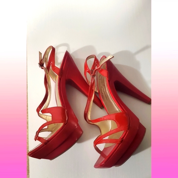 Jessica Simpson high heals - Red - Picture 2 of 4